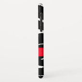 Coques Case-Mate iPhone Zebra poster de animal noir rouge (Dos/Gauche)