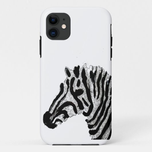 Coques Case-Mate iPhone Zebra Print Grandes noir et blanc (Dos)