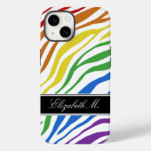 Coques Case-Mate iPhone Zebra Print Mix Rainbow (Verso)