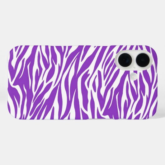 Coques Case-Mate iPhone Zebra Purple Stripes (Verso (horizontal))
