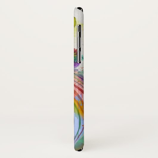 Coques Case-Mate iPhone Zebra Rainbow Splash (Dos/Gauche)