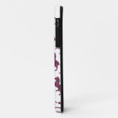 Coques Case-Mate iPhone Zebra Silhouette noir et rose chaud (Dos/Gauche)