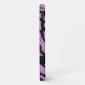 Coques Case-Mate iPhone Zebra Skin Motif Purple Black Modern Chic Nom (Dos/Gauche)