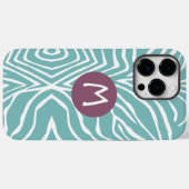 Coques Case-Mate iPhone Zebra Stripe N'importe quelle couleur Monogramme i (Verso (horizontal))