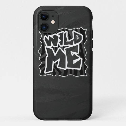 Coques Case-Mate iPhone Zebra Wild me Noir et gris (Dos)