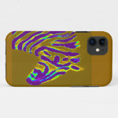 Coques Case-Mate iPhone Zebra Wildlife Art Purple Stried (Dos (Horizontal))