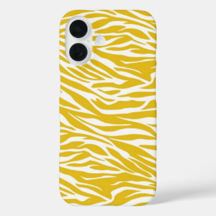 Coques iPhone 16 Zebra Yellow Stripes