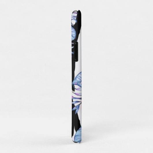 Coques Case-Mate iPhone Zèbre avec Hibiscus et Flamants roses tropicaux (Dos/Droite)