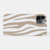Coques Case-Mate iPhone Zèbre beige (Dos (Horizontal))
