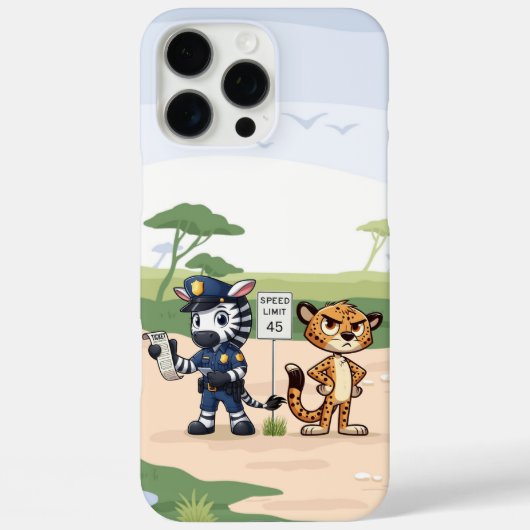 Coques Case-Mate iPhone zèbre et guépard de police mignons (Verso)