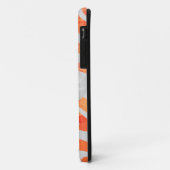 Coques Case-Mate iPhone Zèbre Monogramme Orange et Blanc (Dos/Gauche)