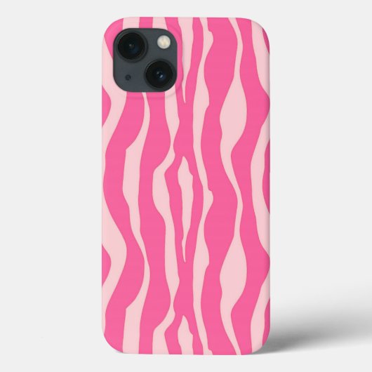 Coques Case-Mate iPhone Zèbre rayures - Fuchsia et rose clair (Verso)