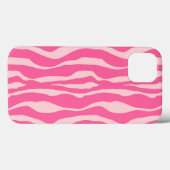 Coques Case-Mate iPhone Zèbre rayures - Fuchsia et rose clair (Verso (horizontal))
