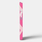 Coques Case-Mate iPhone Zèbre rayures - Fuchsia et rose clair (Verso / Gauche)