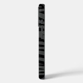 Coques Case-Mate iPhone Zèbre rayures sur gris foncé (Verso / Gauche)