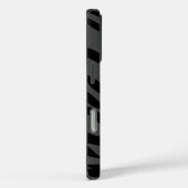 Coques Case-Mate iPhone Zèbre rayures sur gris foncé (Verso / Droite)
