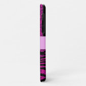 Coques Case-Mate iPhone Zèbre rose, Zèbre de Parties scintillant, Bandes r (Dos/Gauche)