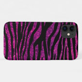 Coques Case-Mate iPhone Zèbre rose, Zèbre Parties scintillant, Impression  (Dos (Horizontal))