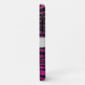 Coques Case-Mate iPhone Zèbre rose, Zèbre Parties scintillant, Zèbre Impri (Dos/Gauche)