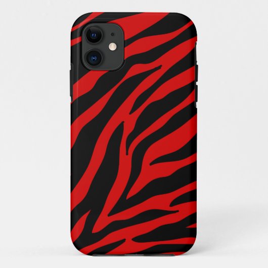 Coques Case-Mate iPhone zèbre rouge (Dos)