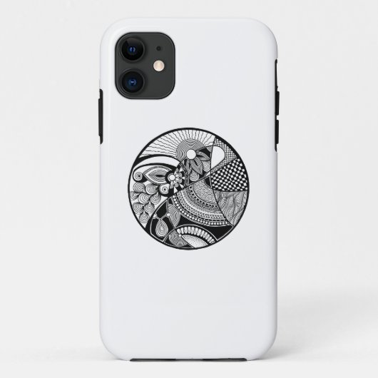 Coques Case-Mate iPhone Zendala abstrait sur le cercle (Dos)