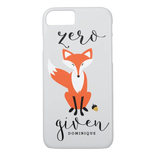Coques Case-Mate iPhone Zero Fox Donné Funny Pun Personnalisé (Dos)