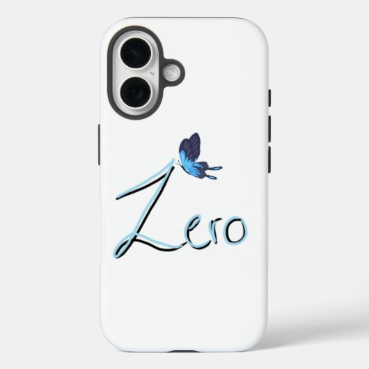 Coques Case-Mate iPhone ZERO Papillon Bleu Noir et Bleu Dégradé iPhone (Verso)