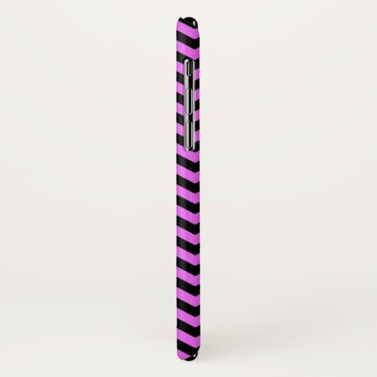Coques Case-Mate iPhone Zig Zag Chevron noir et violet (Dos/Gauche)