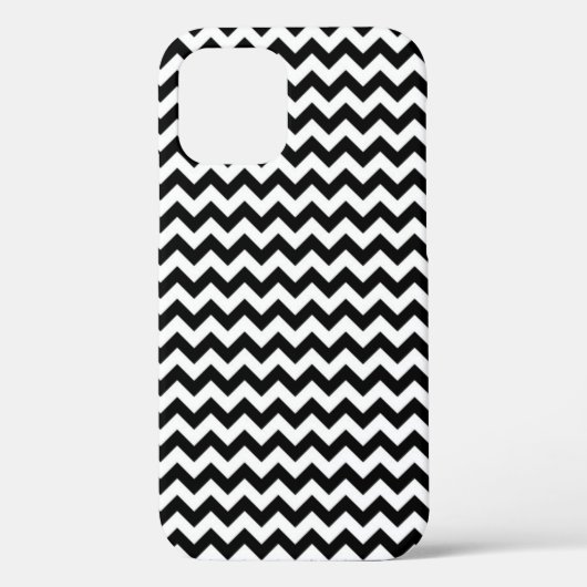 Coques Case-Mate iPhone Zig Zag noir et blanc Chevron (Verso)