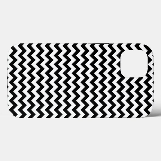 Coques Case-Mate iPhone Zig Zag noir et blanc Chevron (Verso (horizontal))