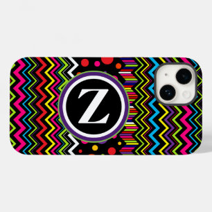 Coque Pour iPhone 14 Zig Zag & Points