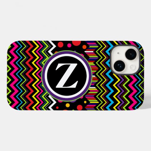Coques Case-Mate iPhone Zig Zag & Points (Verso (horizontal))