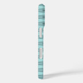 Coques Case-Mate iPhone Zig Zag Turquoise noir Motif gris (Verso / Droite)
