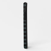 Coques Case-Mate iPhone Zig Zag Turquoise noir Motif gris (Dos/Gauche)
