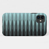 Coques Case-Mate iPhone Zig Zag Turquoise noir Motif gris (Dos (Horizontal))