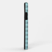 Coques Case-Mate iPhone Zig Zag Turquoise noir Motif gris (Dos/Droite)