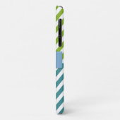 Coques Case-Mate iPhone Zigzag bleu, Zigzag vert, Chevron, Monogramme (Dos/Gauche)