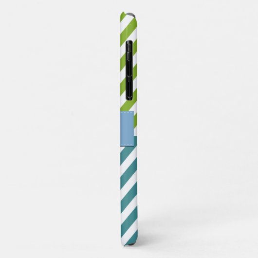 Coques Case-Mate iPhone Zigzag bleu, Zigzag vert, Chevron, Monogramme (Dos/Gauche)
