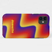 Coques Case-Mate iPhone Zigzag Blue & Orange, nom  (Dos (Horizontal))