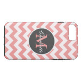 Coques Case-Mate iPhone ZigZag Chevron Chic Monogrammed Motif rose (Dos (Horizontal))