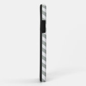 Coques Case-Mate iPhone Zigzag chevron gris élégant avec nom (Dos/Droite)