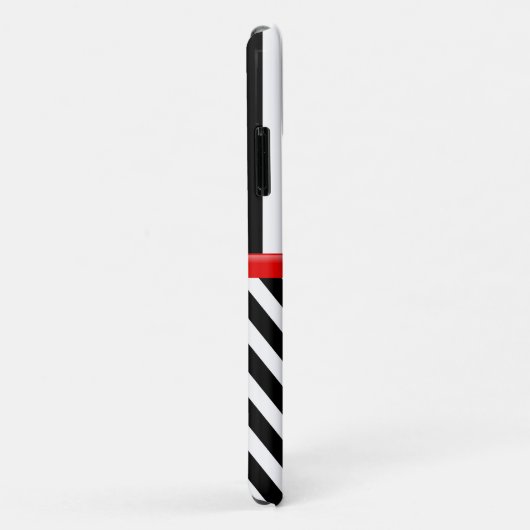 Coques Case-Mate iPhone Zigzag, chevron, stripes, Black and White (Dos/Droite)