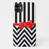 Coques Case-Mate iPhone Zigzag, chevron, stripes, Black and White (Dos)