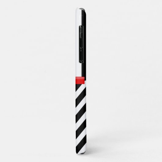 Coques Case-Mate iPhone Zigzag, chevron, stripes, Black and White (Dos/Gauche)