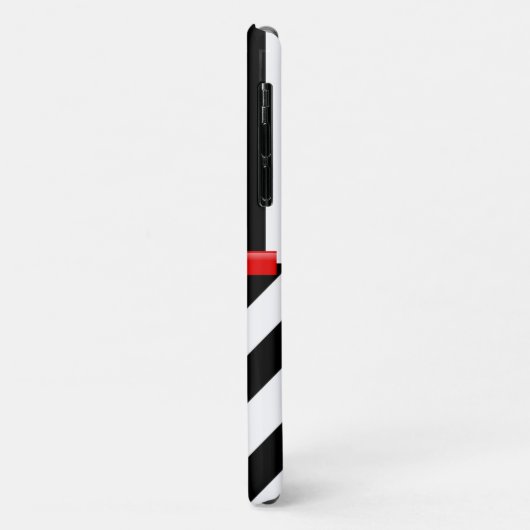 Coques Case-Mate iPhone Zigzag, chevron, stripes, Black and White (Dos/Gauche)