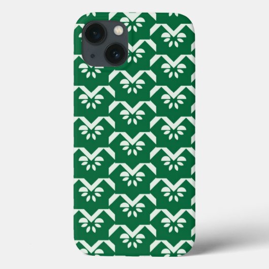 Coques Case-Mate iPhone Zigzag fleuri vert (Verso)