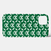 Coques Case-Mate iPhone Zigzag fleuri vert (Verso (horizontal))