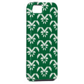 Coques Case-Mate iPhone Zigzag floral vert (Dos/Droit)