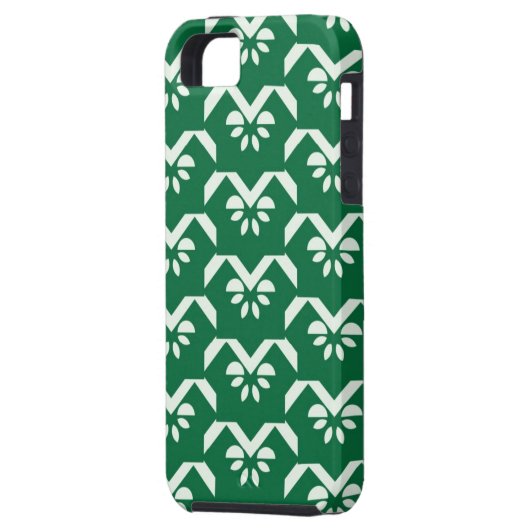 Coques Case-Mate iPhone Zigzag floral vert (Dos gauche)