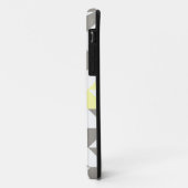 Coques Case-Mate iPhone ZigZag géométrique jaune et argent (Dos/Gauche)